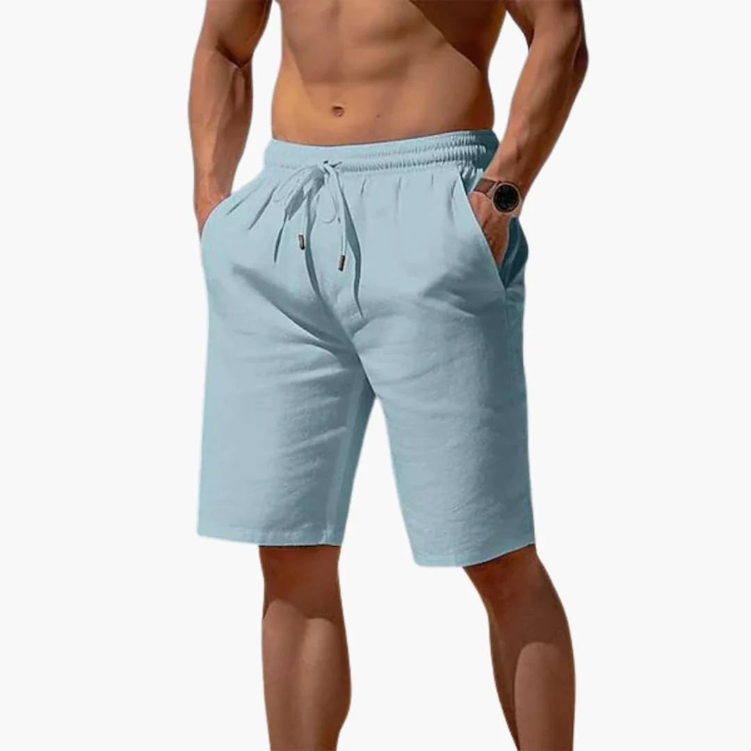 Herren Leinen Shorts mit Kordelzug für den Sommer - Image 4