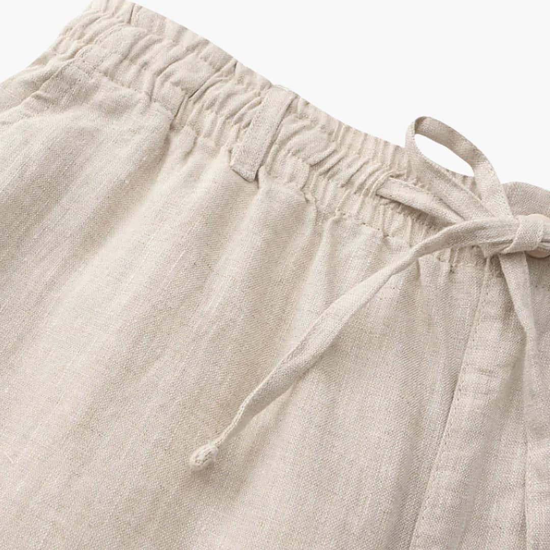 Herren Leinen Shorts mit Kordelzug und Seitentaschen - Image 14
