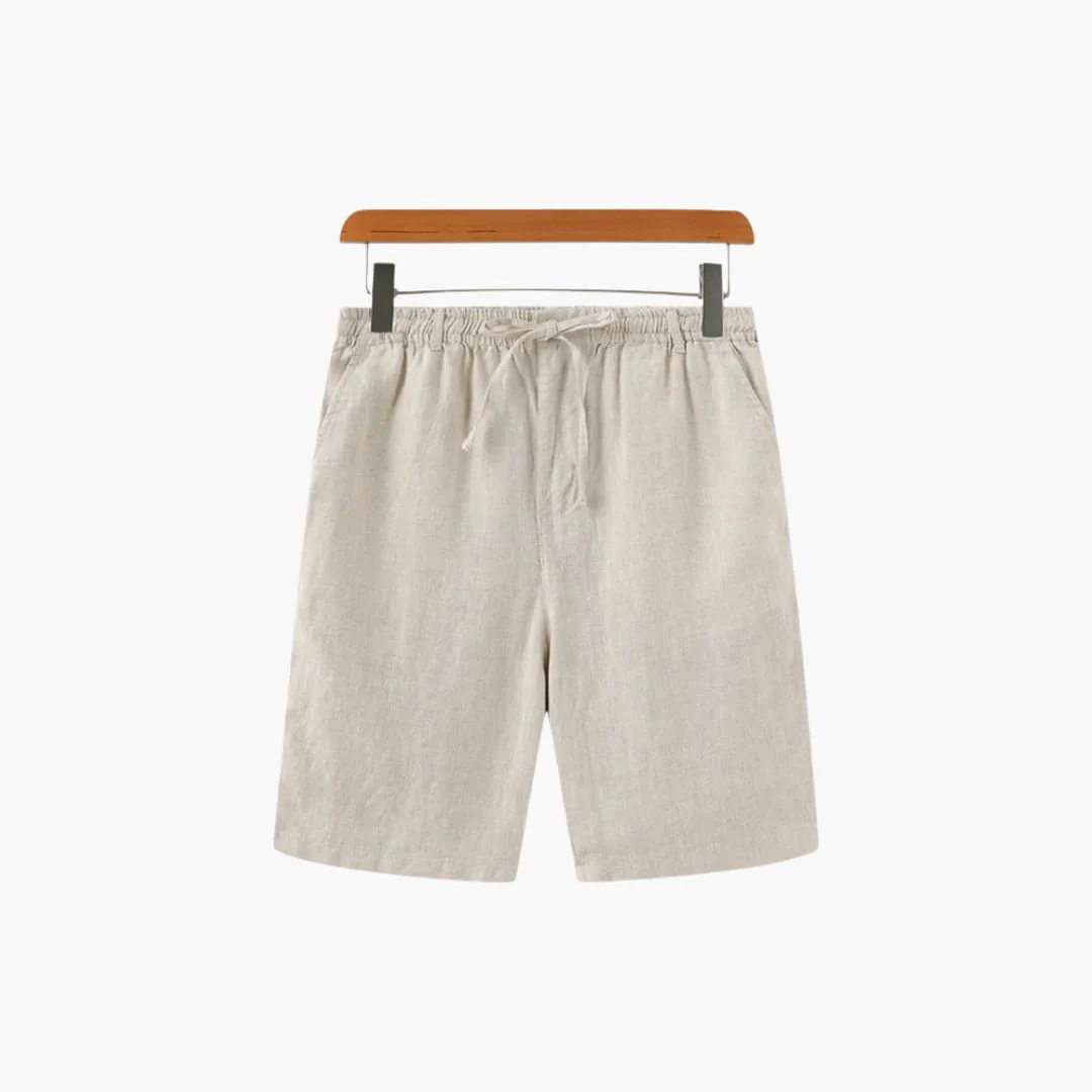 Herren Leinen Shorts mit Kordelzug und Seitentaschen - Image 3