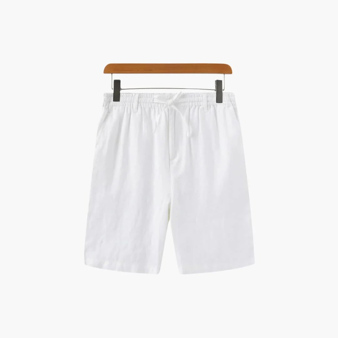 Herren Leinen Shorts mit Kordelzug und Seitentaschen - Image 5