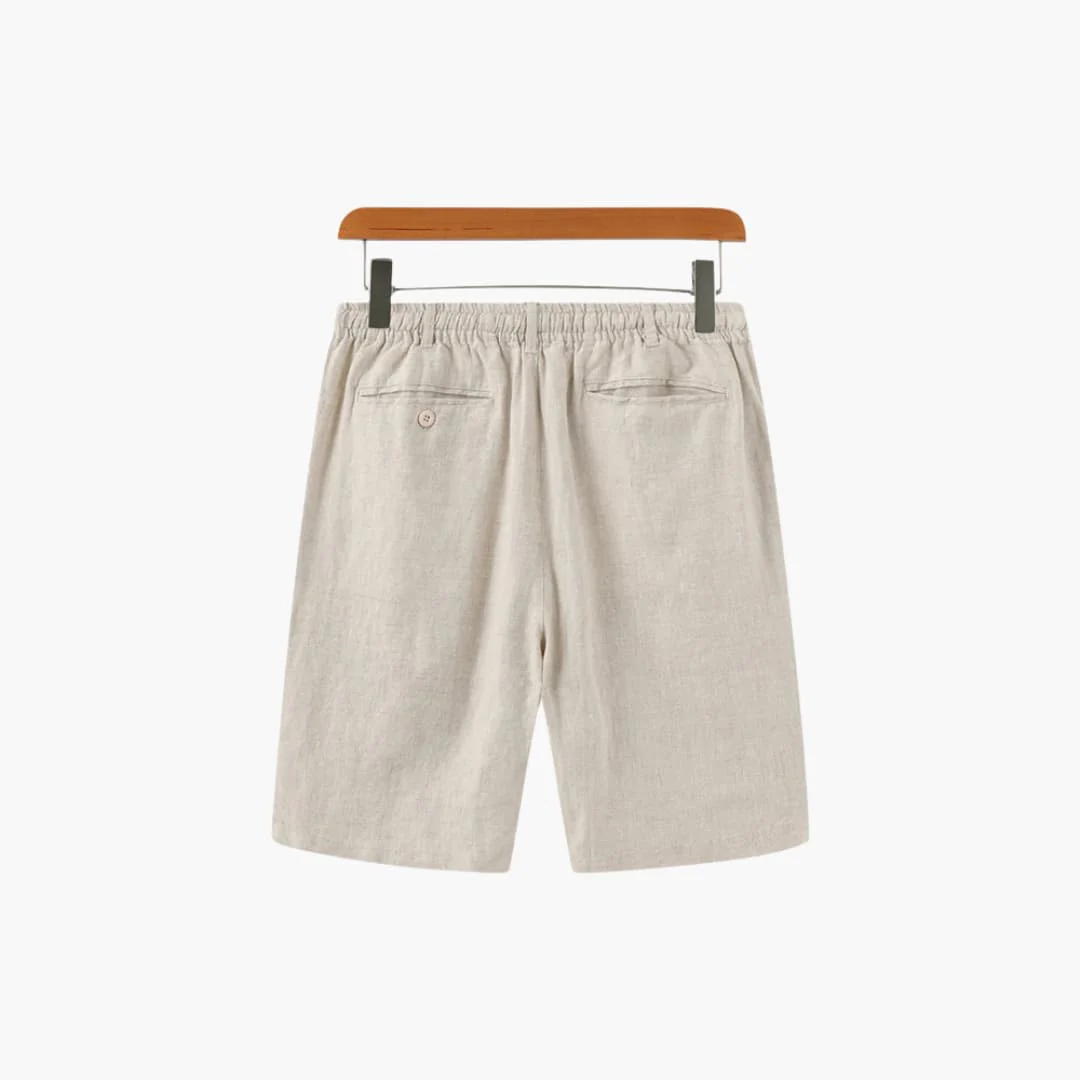 Herren Leinen Shorts mit Kordelzug und Seitentaschen - Image 9
