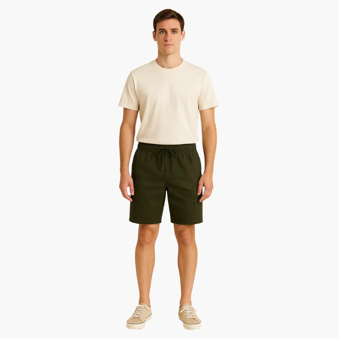 Herren Leinen Sommer Shorts mit Cargo- und Seitentaschen - Image 4