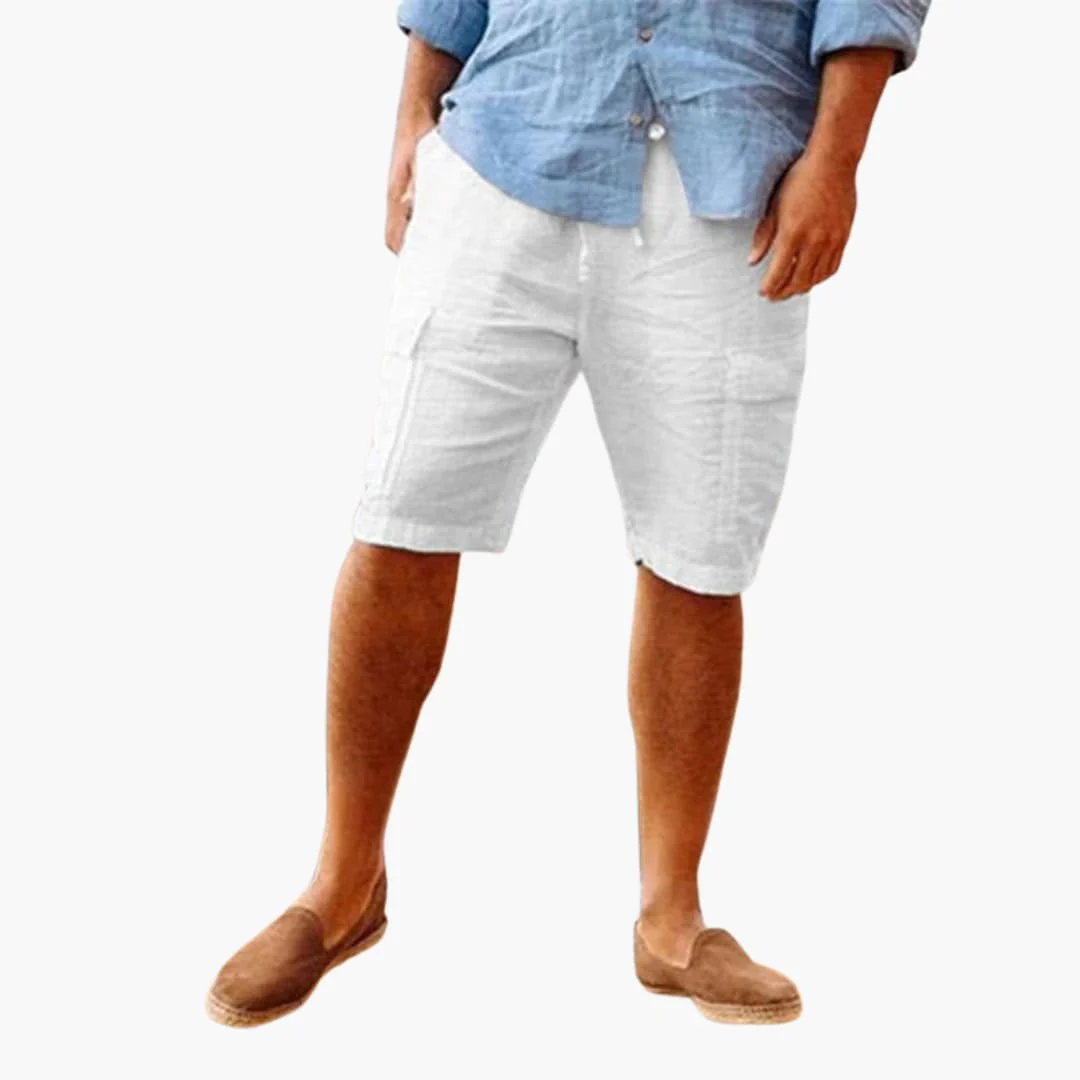 Herren Leinenshorts mit Seitentaschen für Sommerkleidung - Image 4