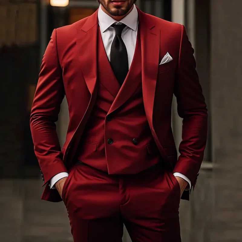 Herren luxuriöser klassischer Anzug | mit Weste - Image 5