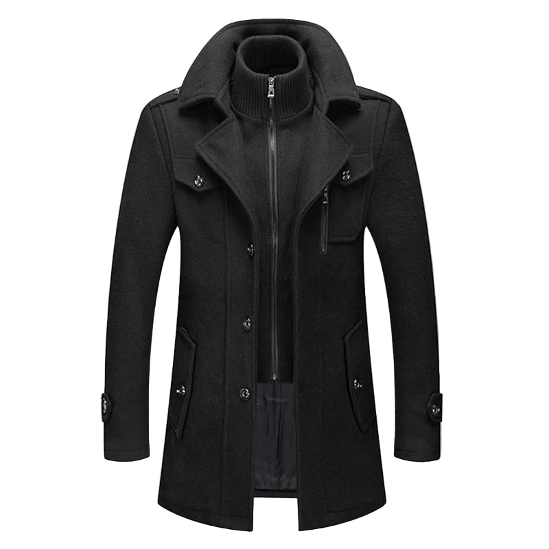 Herren Mantel Lang für den Winter - Modischer Übergangsmantel mit Eleganten Design - Image 3