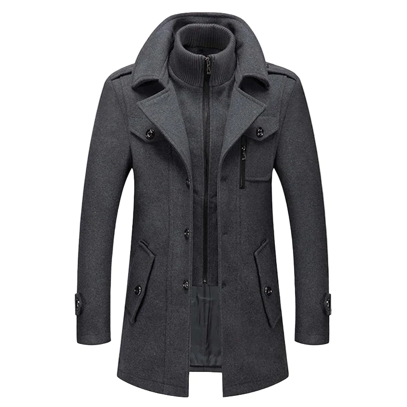 Herren Mantel Lang für den Winter - Modischer Übergangsmantel mit Eleganten Design - Image 5