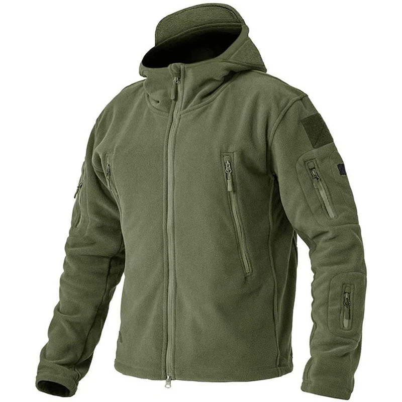 Herren Outdoor Fleecejacke | Kapuze Reißverschluss Langarm - Image 2