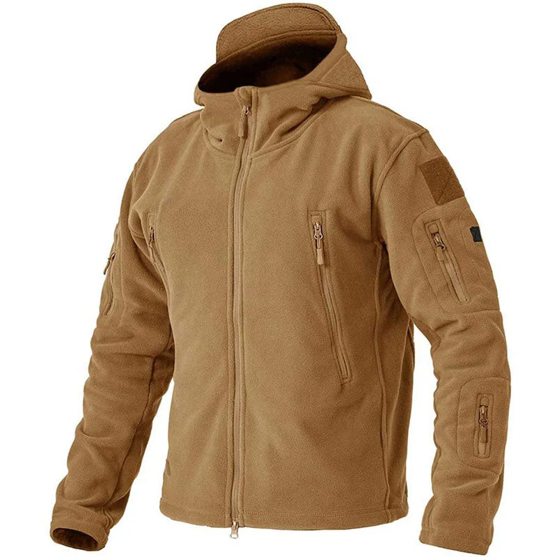 Herren Outdoor Fleecejacke | Kapuze Reißverschluss Langarm - Image 3