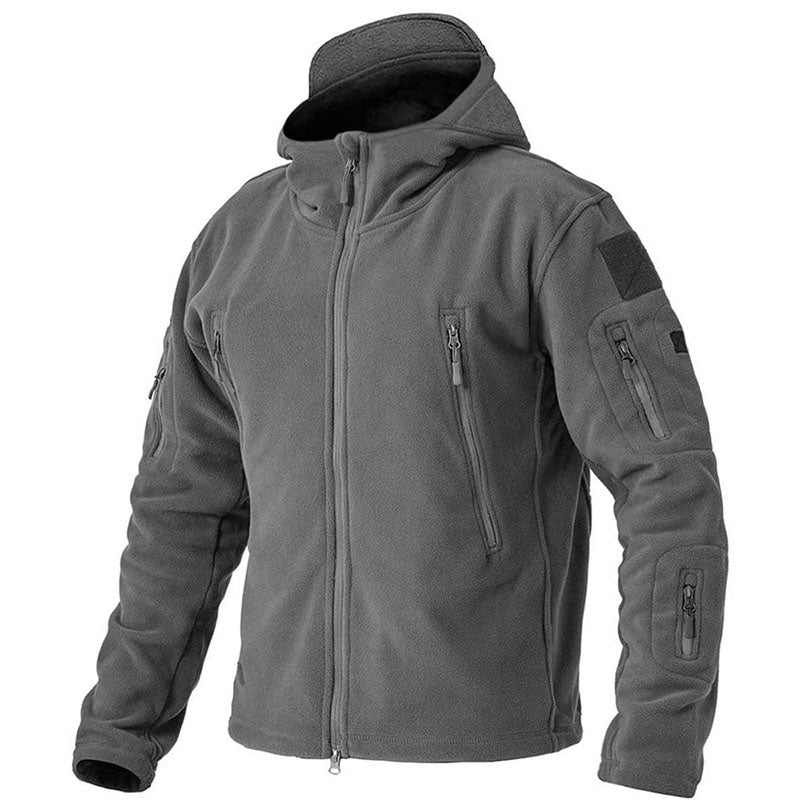 Herren Outdoor Fleecejacke | Kapuze Reißverschluss Langarm - Image 4