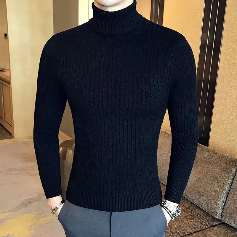 Herren Pullover mit schmaler Passform | Rollkragen