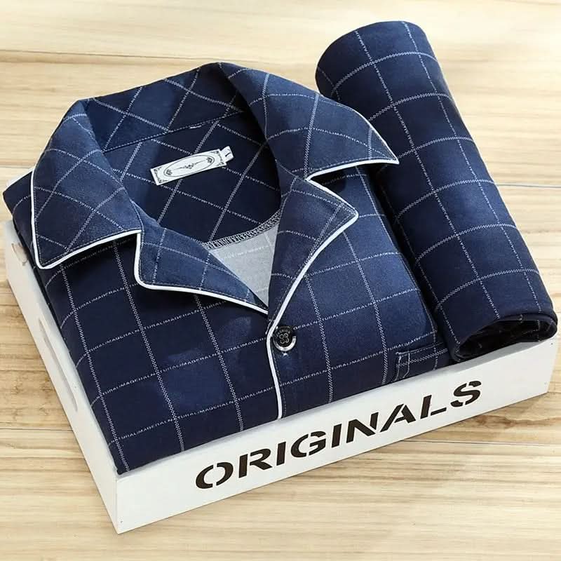 Herren-Pyjama-Set mit Knöpfen – Weiche und atmungsaktive Nachtwäsche - Image 5