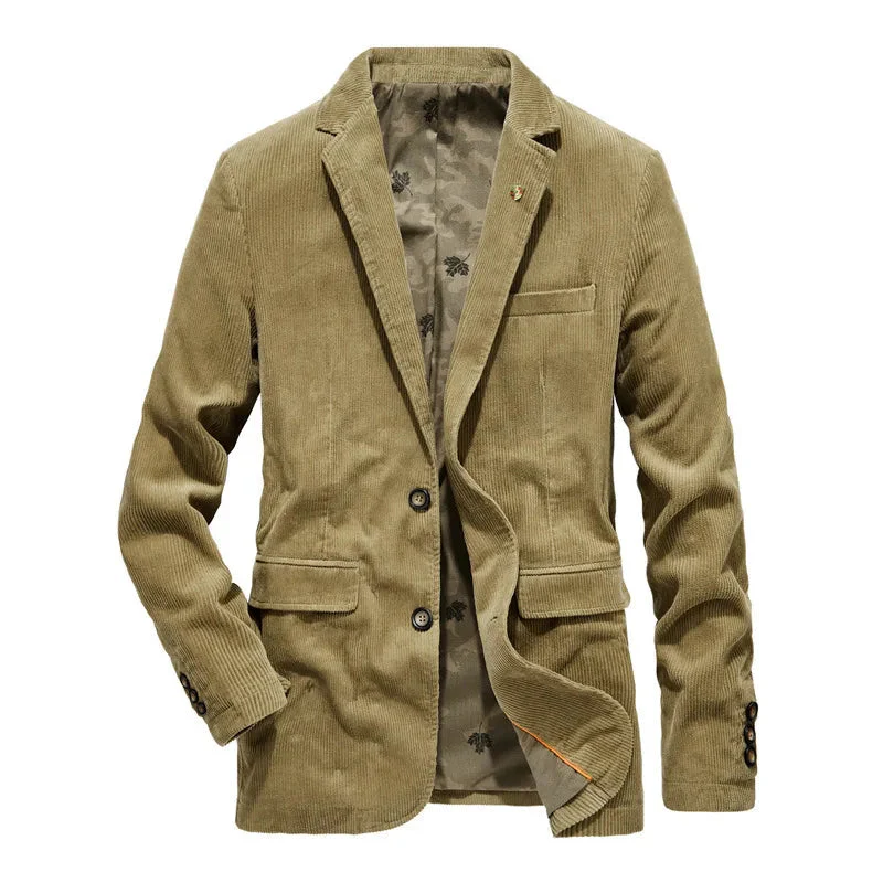 Herren Sakko Cord Klassischer Stil
