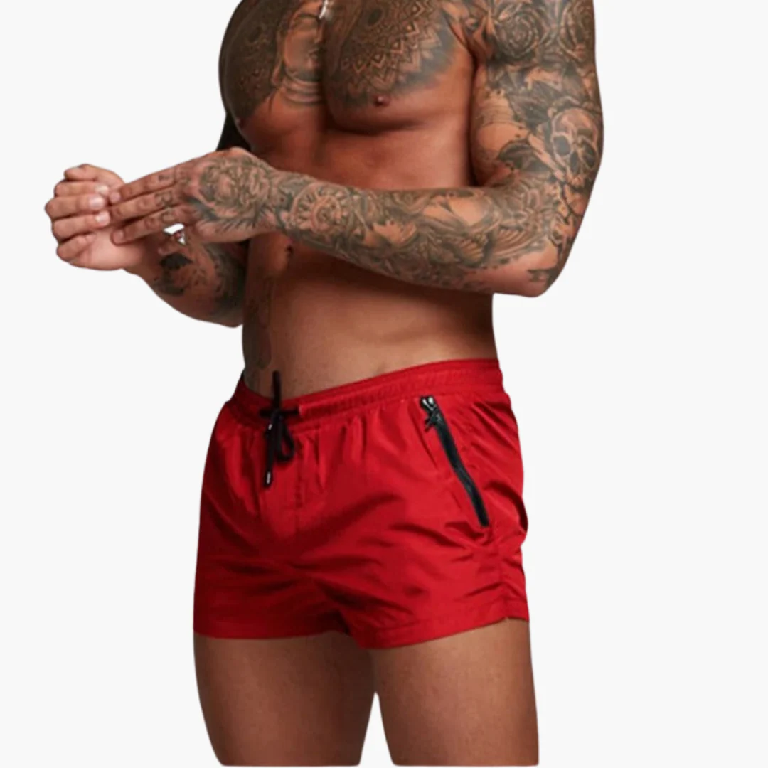 Herren schnelltrocknende Shorts mit elastischem Bund und Reißverschluss - Image 4