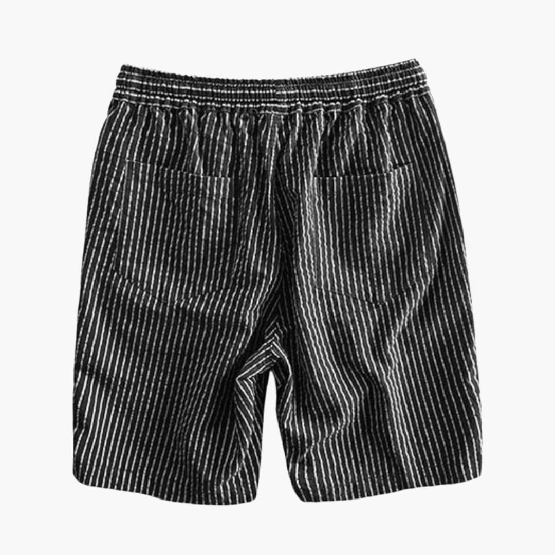 Herren Shorts aus leichtem Stoff mit Kordelzug und Muster - Image 2