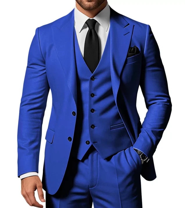 Herren Slim Fit 3-Dreiteiler Satz | Hochzeitsgast Anzug - Image 2