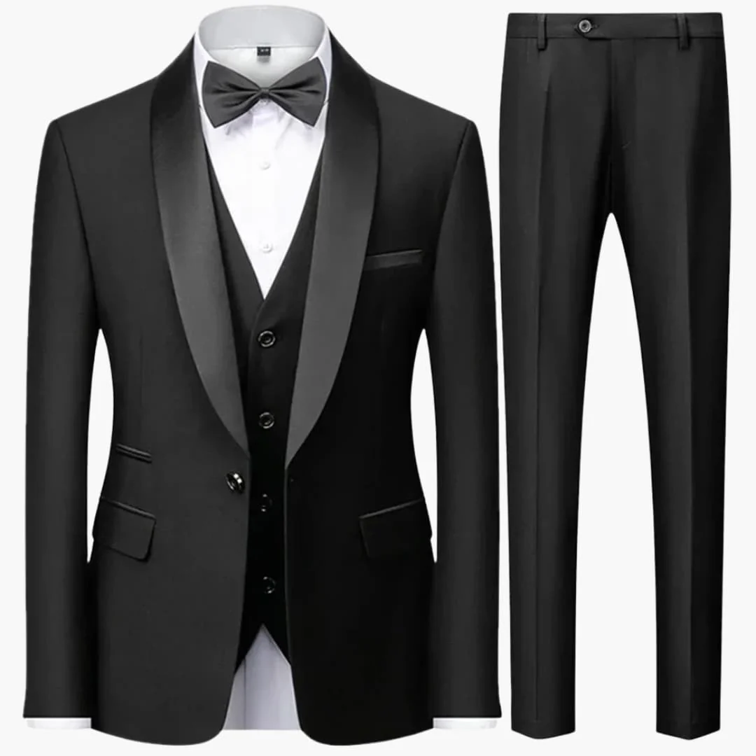 Herren Slim Fit Anzug dreiteilig für formelle Anlässe ganzjährig - Image 2