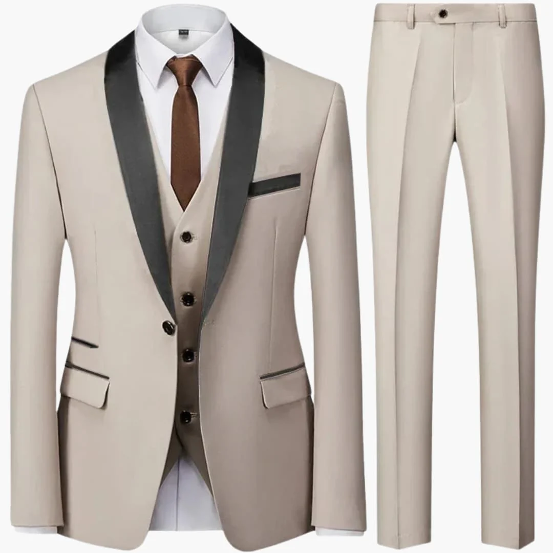 Herren Slim Fit Anzug dreiteilig für formelle Anlässe ganzjährig - Image 6