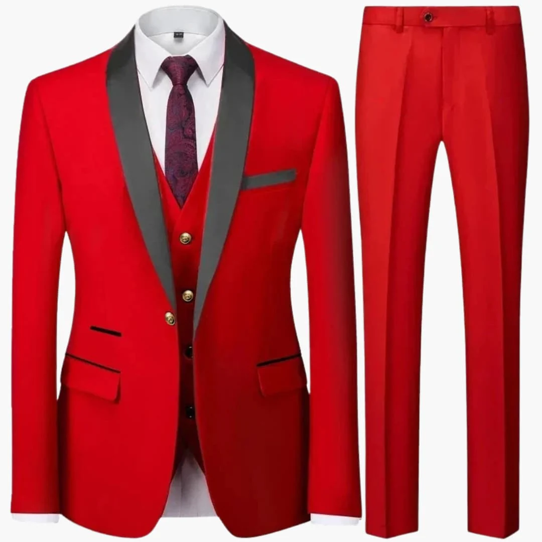 Herren Slim Fit Anzug dreiteilig für formelle Anlässe ganzjährig - Image 7
