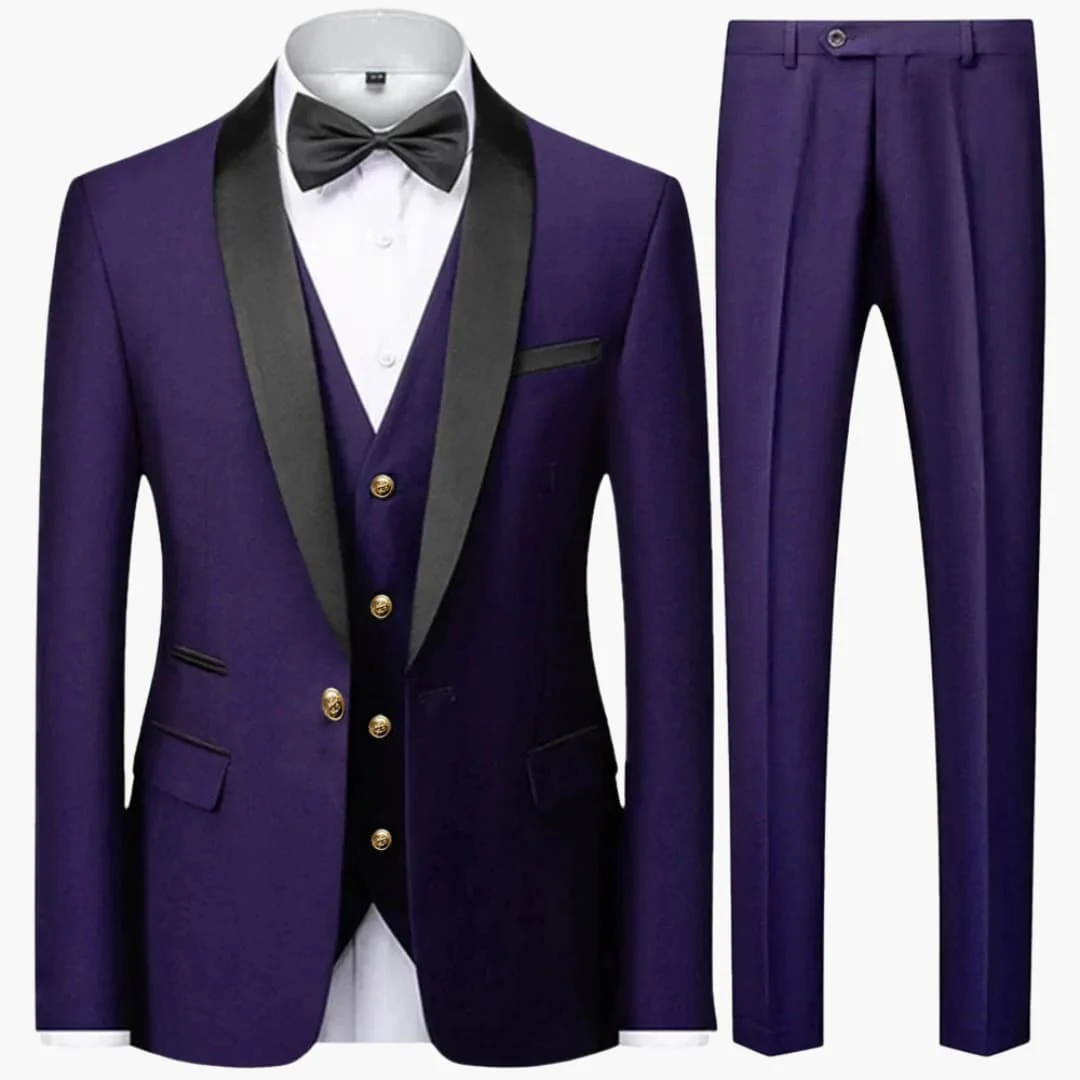 Herren Slim Fit Anzug dreiteilig für formelle Anlässe ganzjährig - Image 8