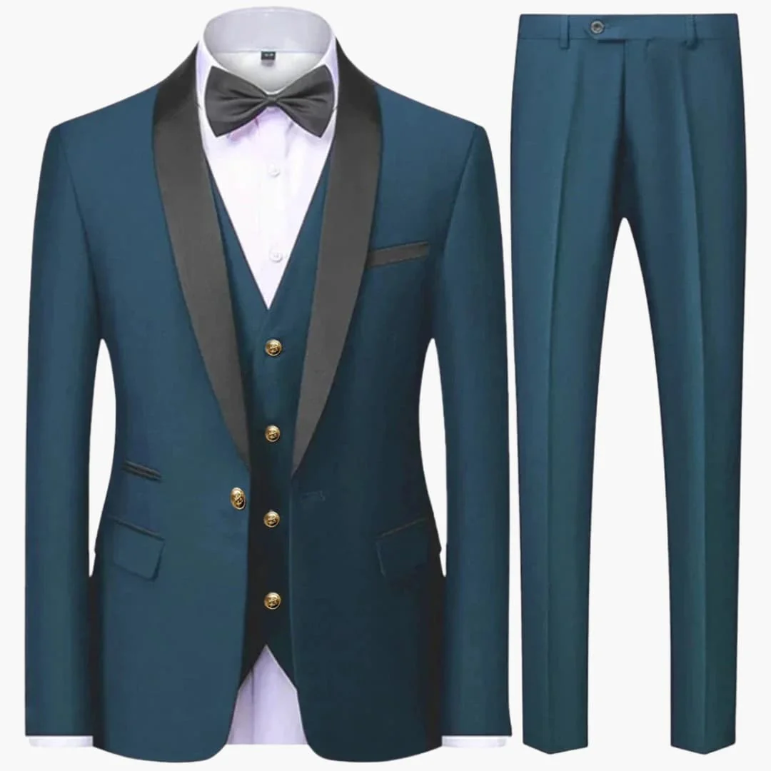 Herren Slim Fit Anzug dreiteilig für formelle Anlässe ganzjährig - Image 9