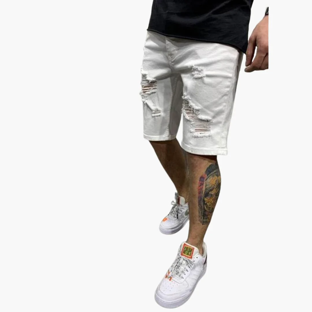 Herren Slim Fit Jeansshorts mit Stretch und Umschlag-Saum - Image 4