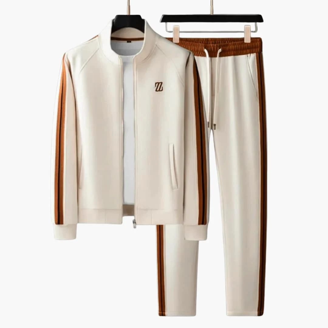 Herren Slim-Fit Trainingsanzug mit Reißverschluss und Taschen - Image 2