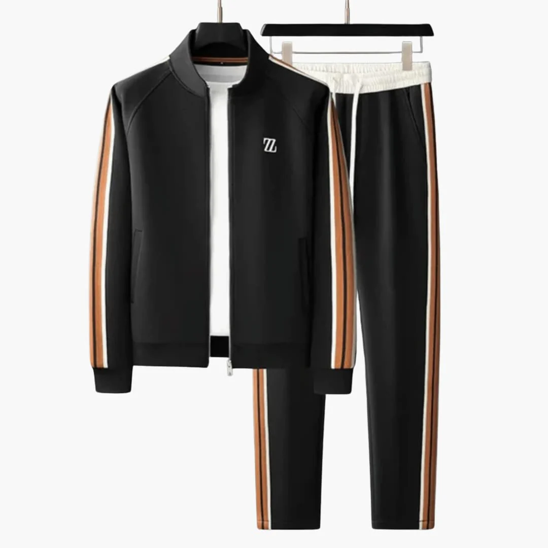 Herren Slim-Fit Trainingsanzug mit Reißverschluss und Taschen - Image 4