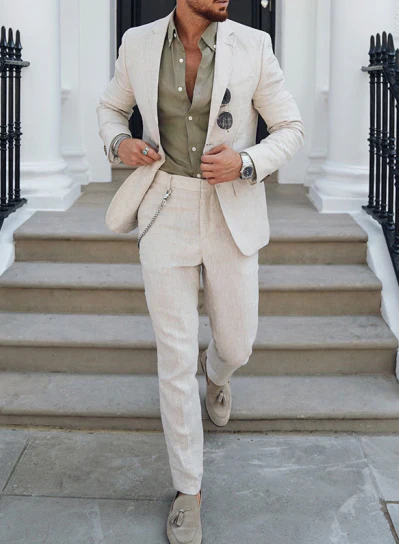 Herren Sommer 2-Teiliger Hochzeitsgast Anzug | Blazer und Hose - Image 2