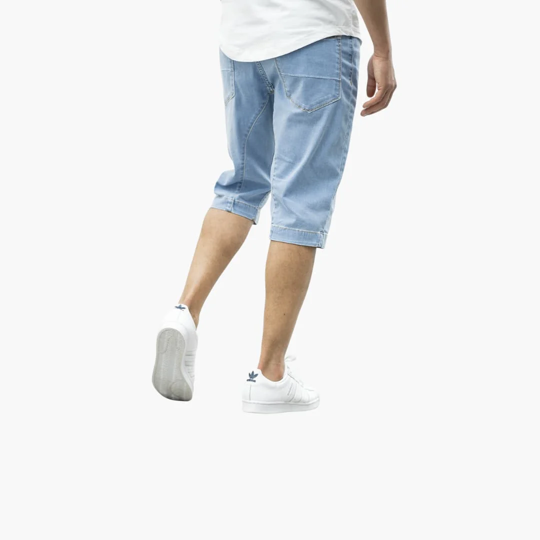 Herren Sommer Bermuda Shorts aus Denim mit Umschlag und Reißverschluss - Image 5