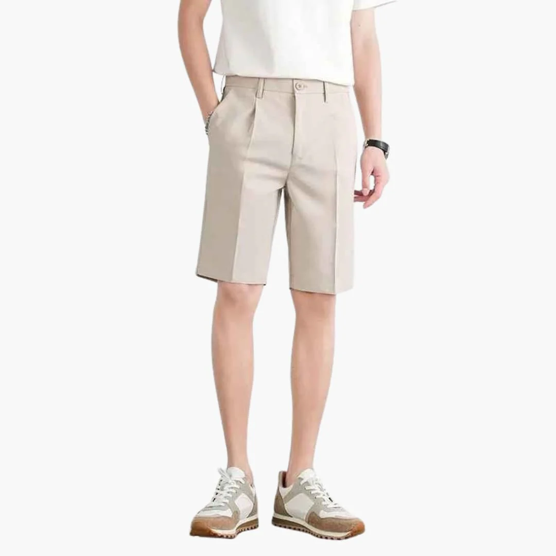 Herren Sommer Shorts mit Bundfalten Reißverschluss und Slim Fit - Image 4