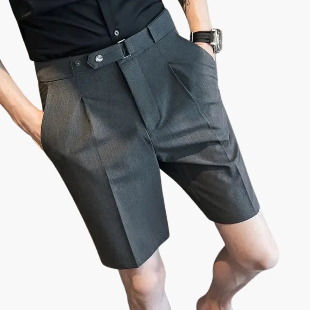 Herren Sommer Shorts mit Bundfalten und Gürtelschlaufen - Image 2