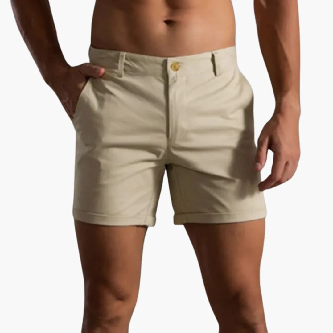 Herren Sommer Shorts mit Knopfverschluss und Gürtelschlaufen - Image 3
