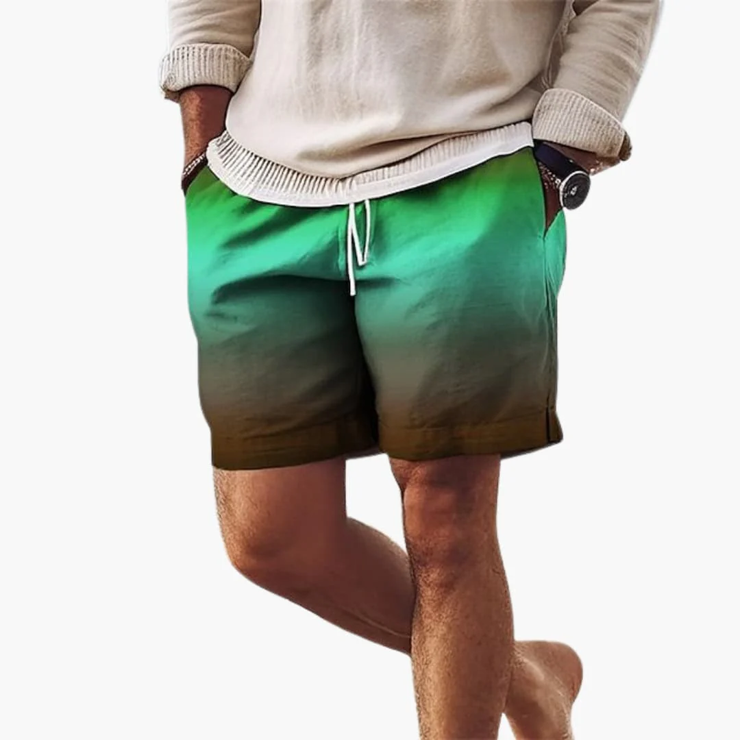 Herren Sommer Shorts mit Kordelzug und Farbverlauf - Image 3
