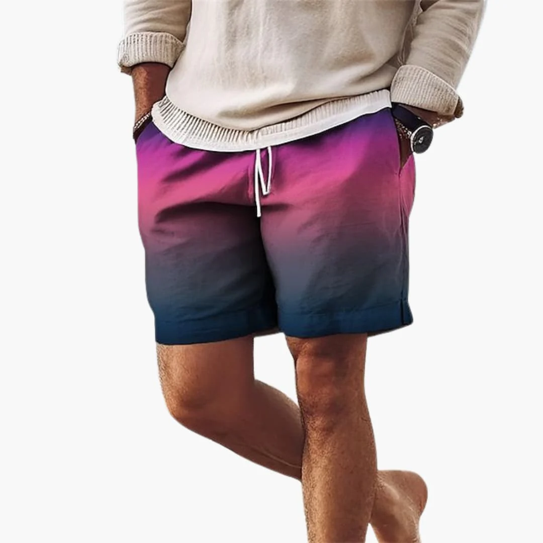 Herren Sommer Shorts mit Kordelzug und Farbverlauf - Image 4