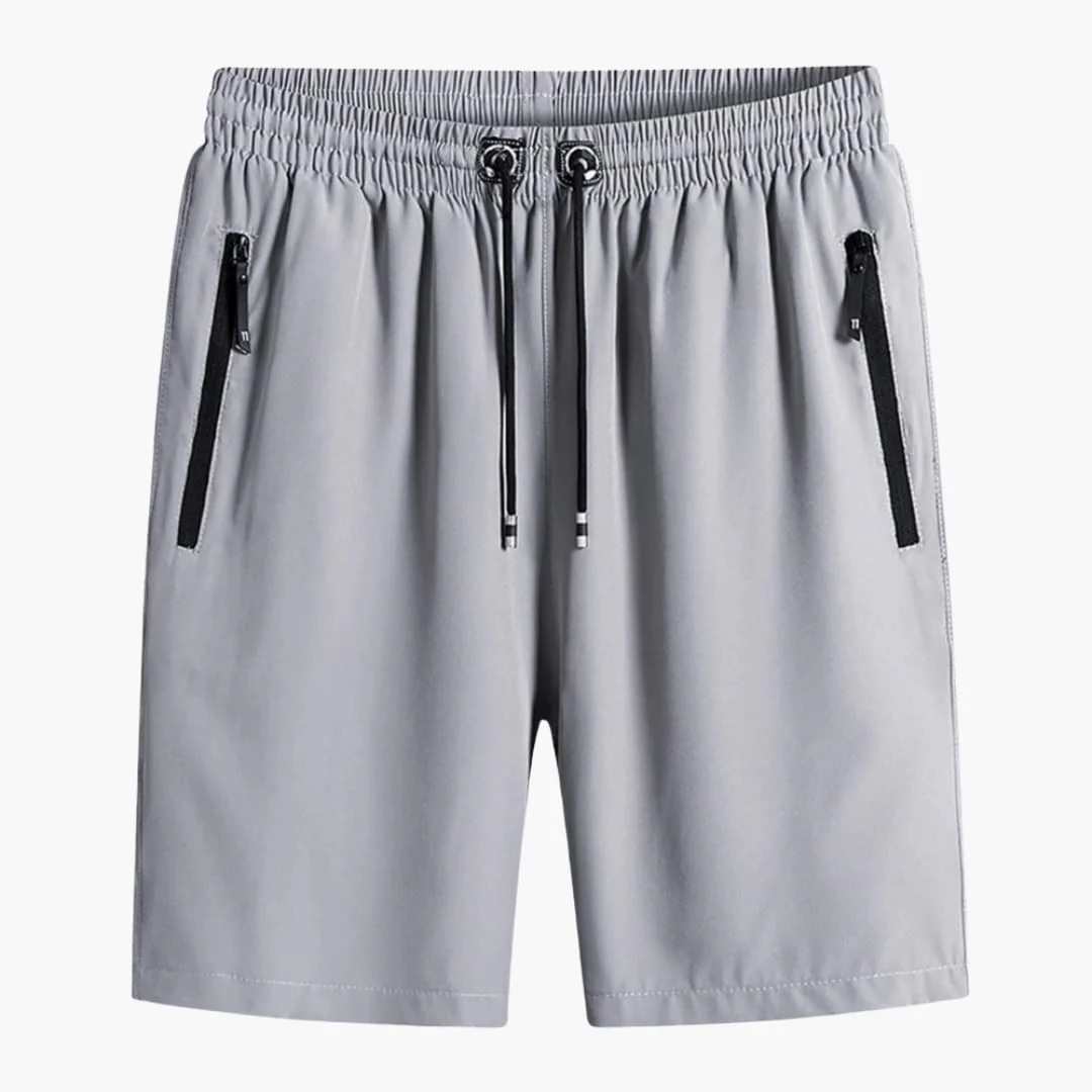 Herren Sommer Shorts mit Reißverschlusstaschen und Kordelzugbund