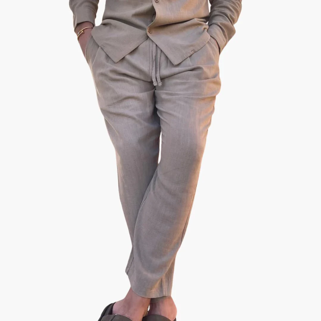Herren Sommer-Zweiteiler mit Hemd und elastischer Hose - Image 4