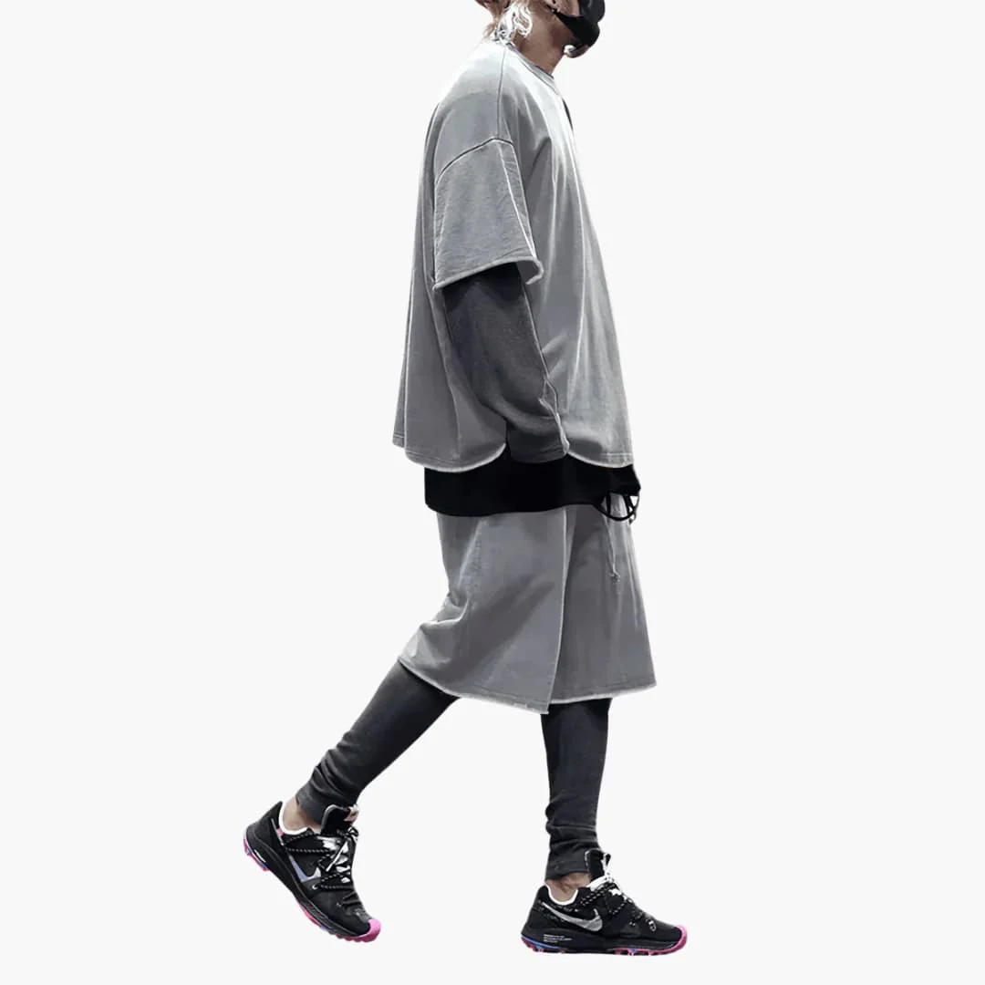 Herren Sommer Zweiteiler mit Kordelshorts und Oversize Shirt - Image 3