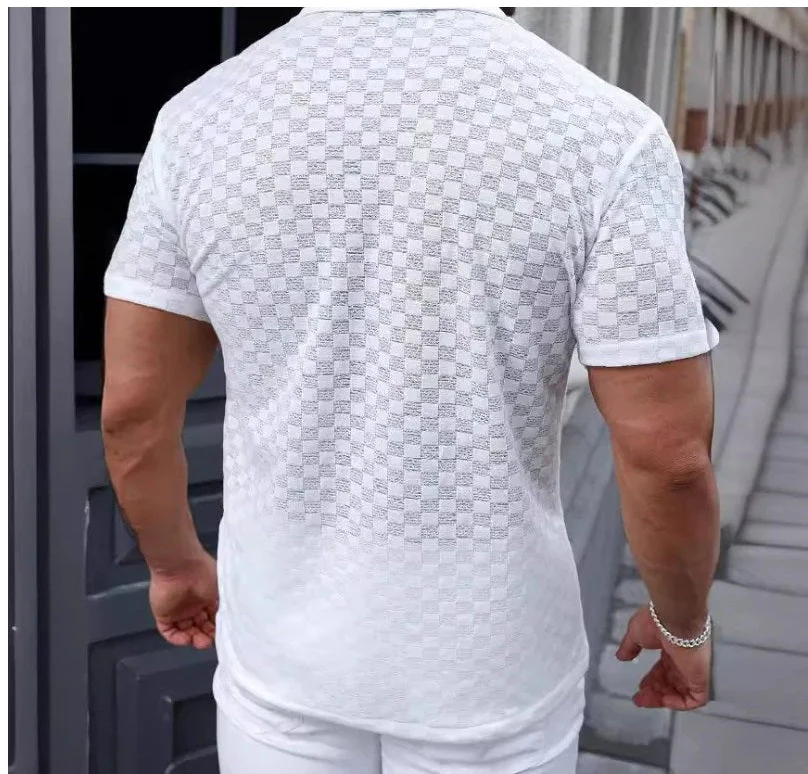 Herren Spitze Hollow Shirt | Stylish Casual Sommer Top