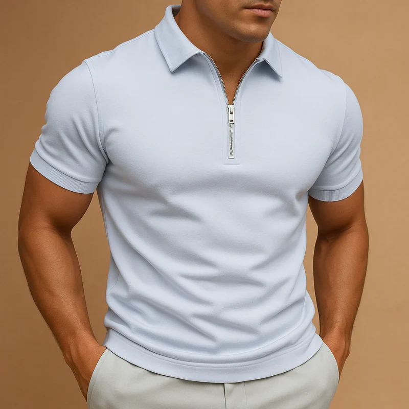 Herren sportliches Poloshirt mit Reißverschluss | Kurzarm - Image 7