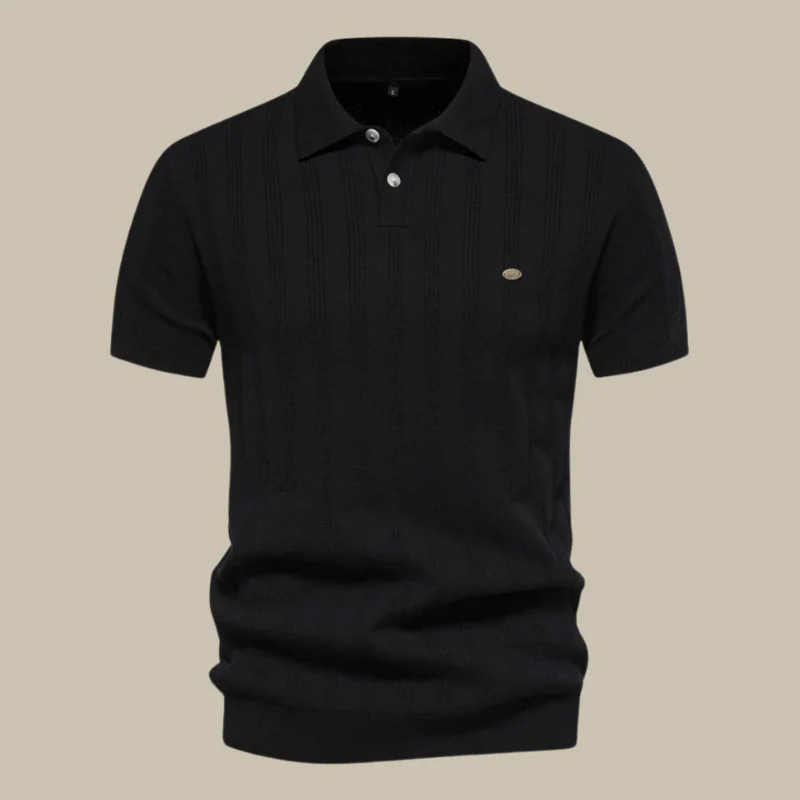 Herren stylisches Poloshirt | Schwarz - Image 4
