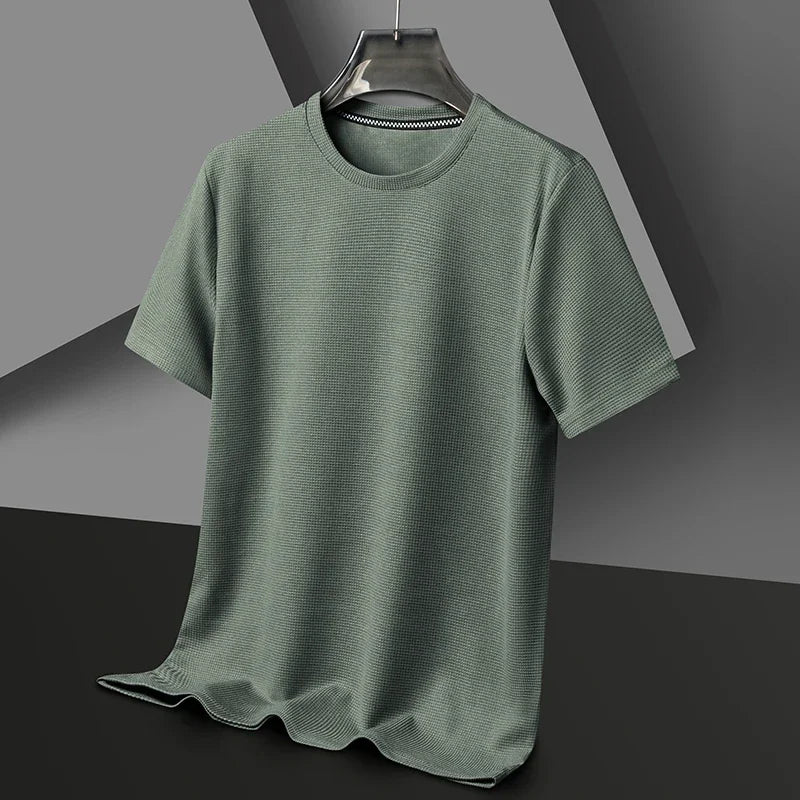 Herren Texturiert Kurzarm T-Shirt | Rundhals - Image 2