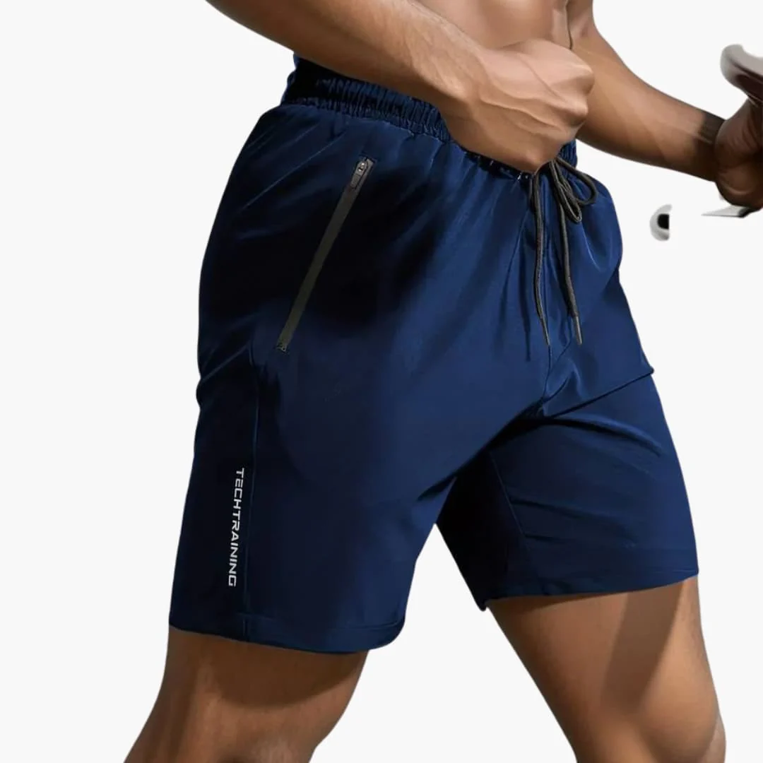 Herren-Trainingsshorts mit Reißverschlusstaschen und Kordelzug - Image 4
