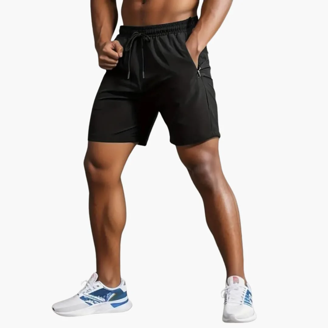 Herren-Trainingsshorts mit Reißverschlusstaschen und Kordelzug - Image 6