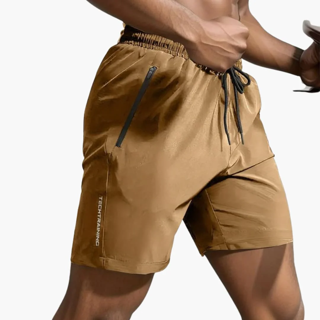 Herren-Trainingsshorts mit Reißverschlusstaschen und Kordelzug - Image 7