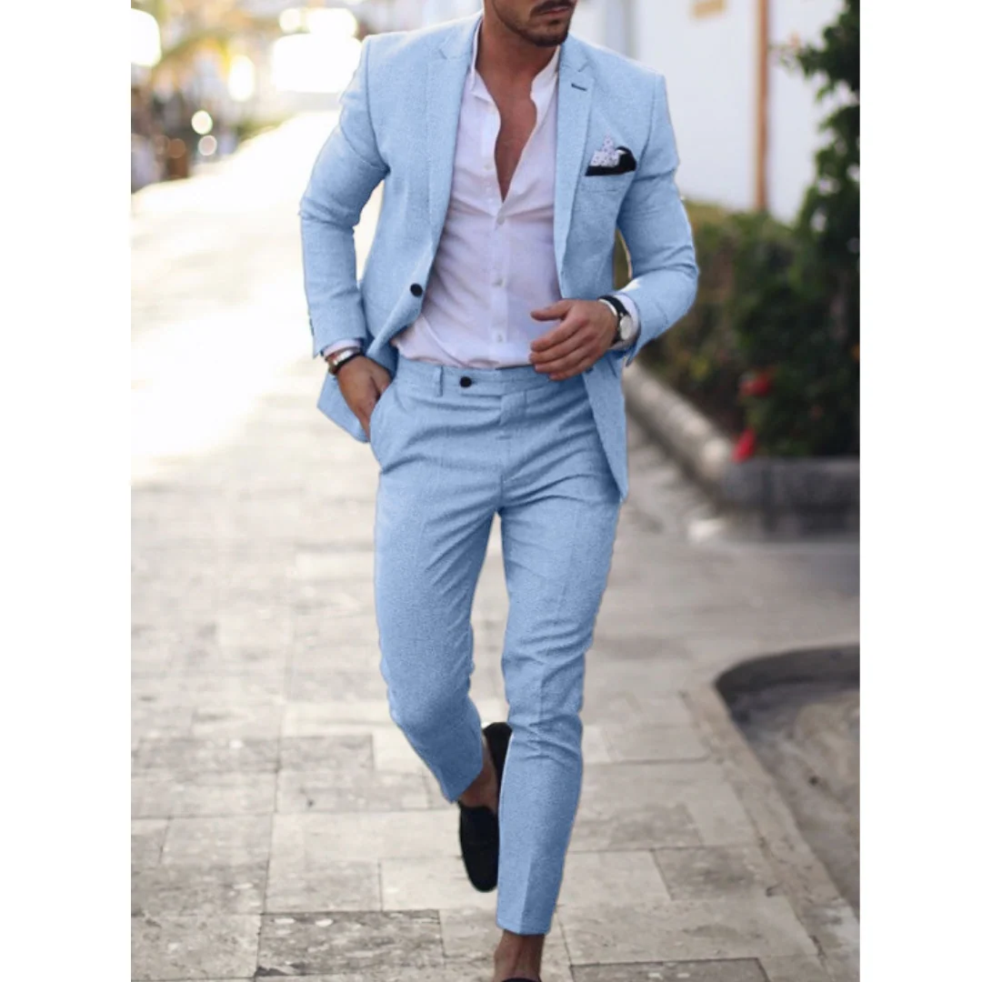 Herren Trendigen Tailored Fit Hochzeitsgast Anzug | Zweiteilig