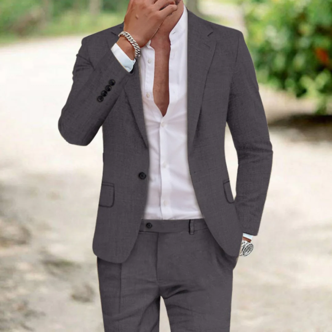 Herren Trendigen Tailored Fit Hochzeitsgast Anzug | Zweiteilig - Image 3