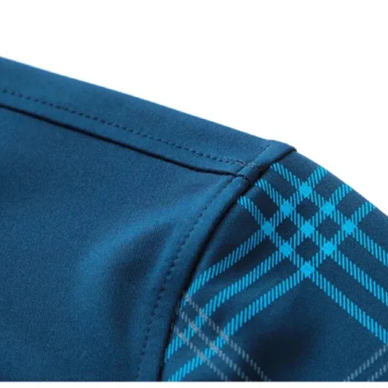 Herren warmes kariertes Poloshirt | Lang - Image 8