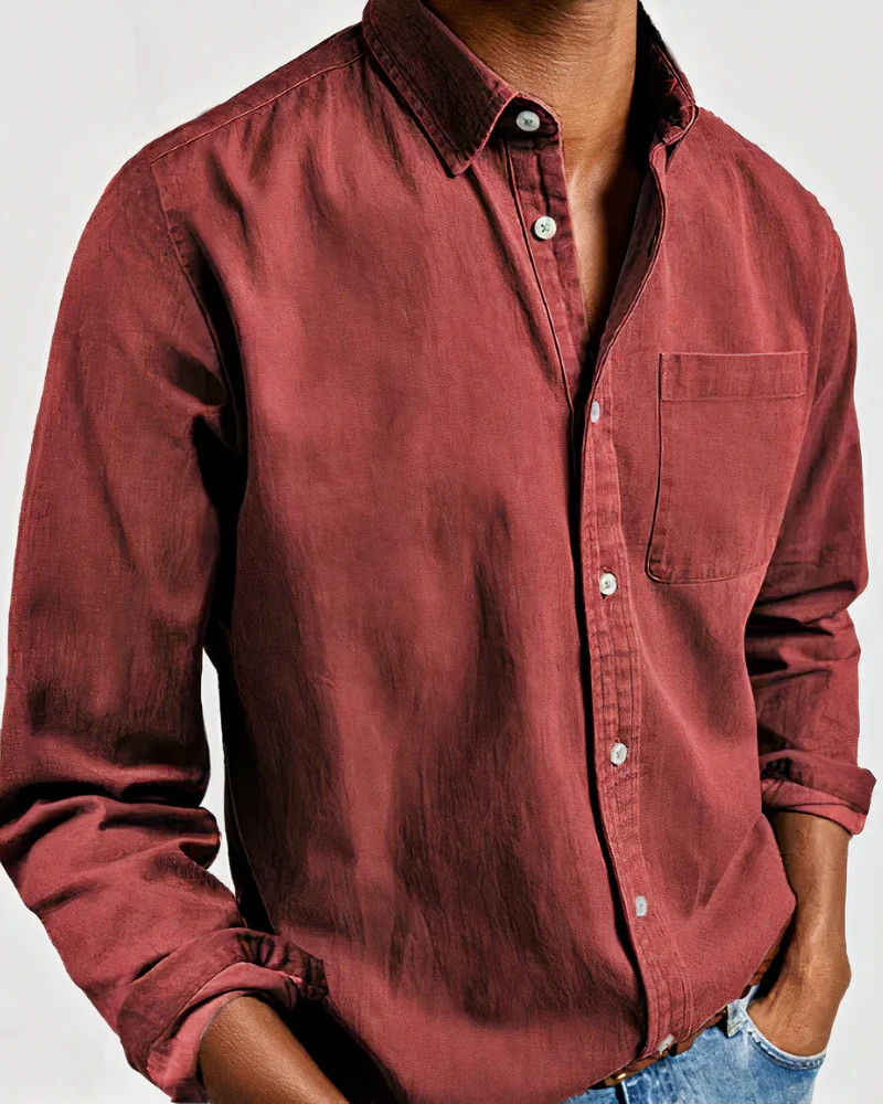 Herren weiches Jeanshemd | Langarm - Image 7