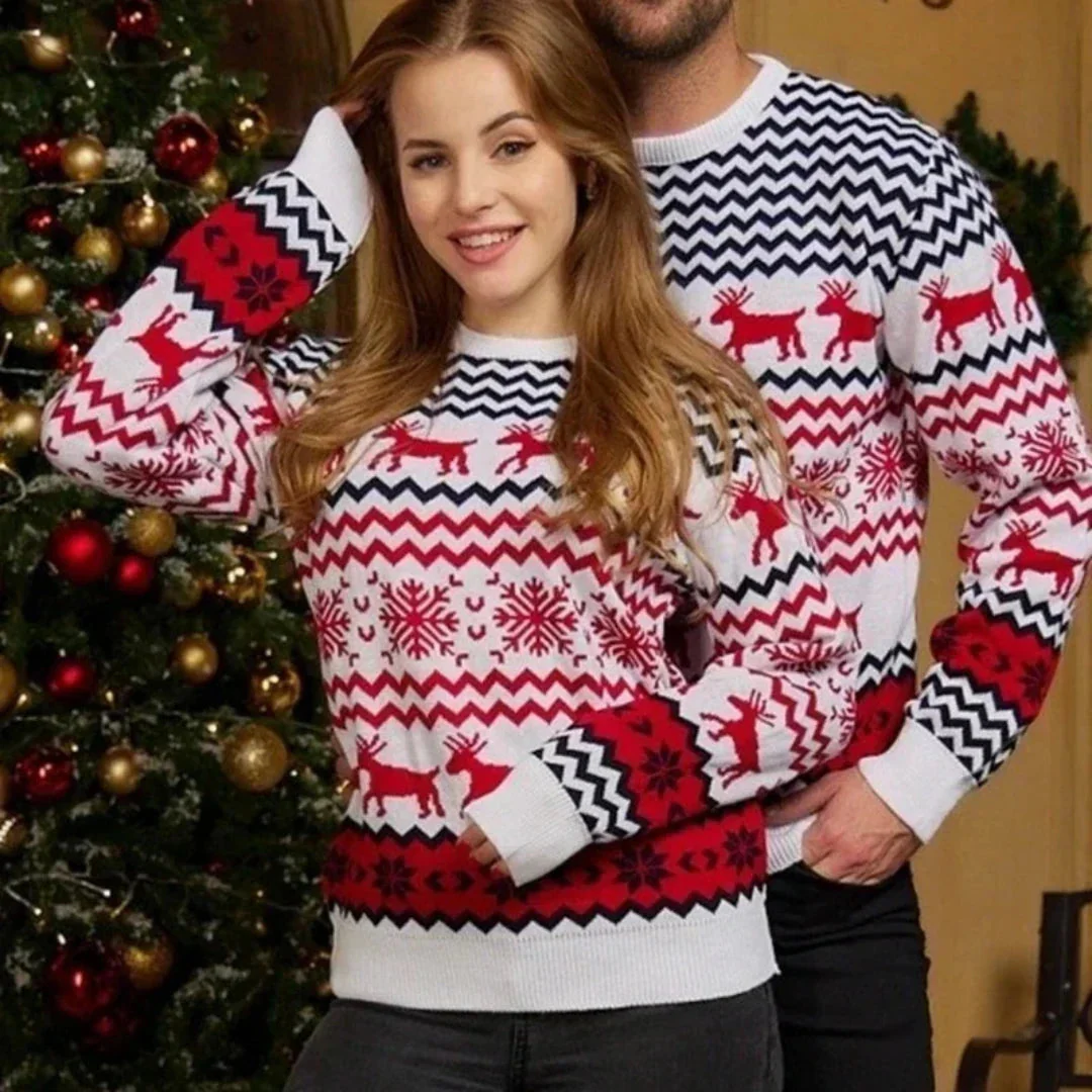 Herren Weihnachtspullover Festliches Design Weicher Acrylstoff