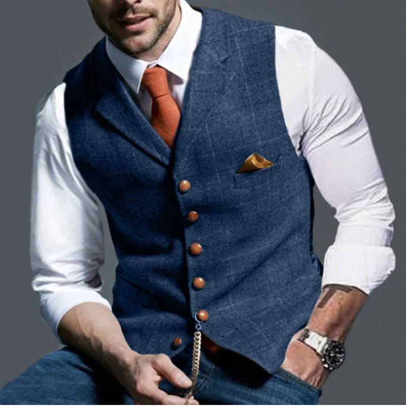 Herren Weste Vintage Stil für Formelle und Informelle Anlässe